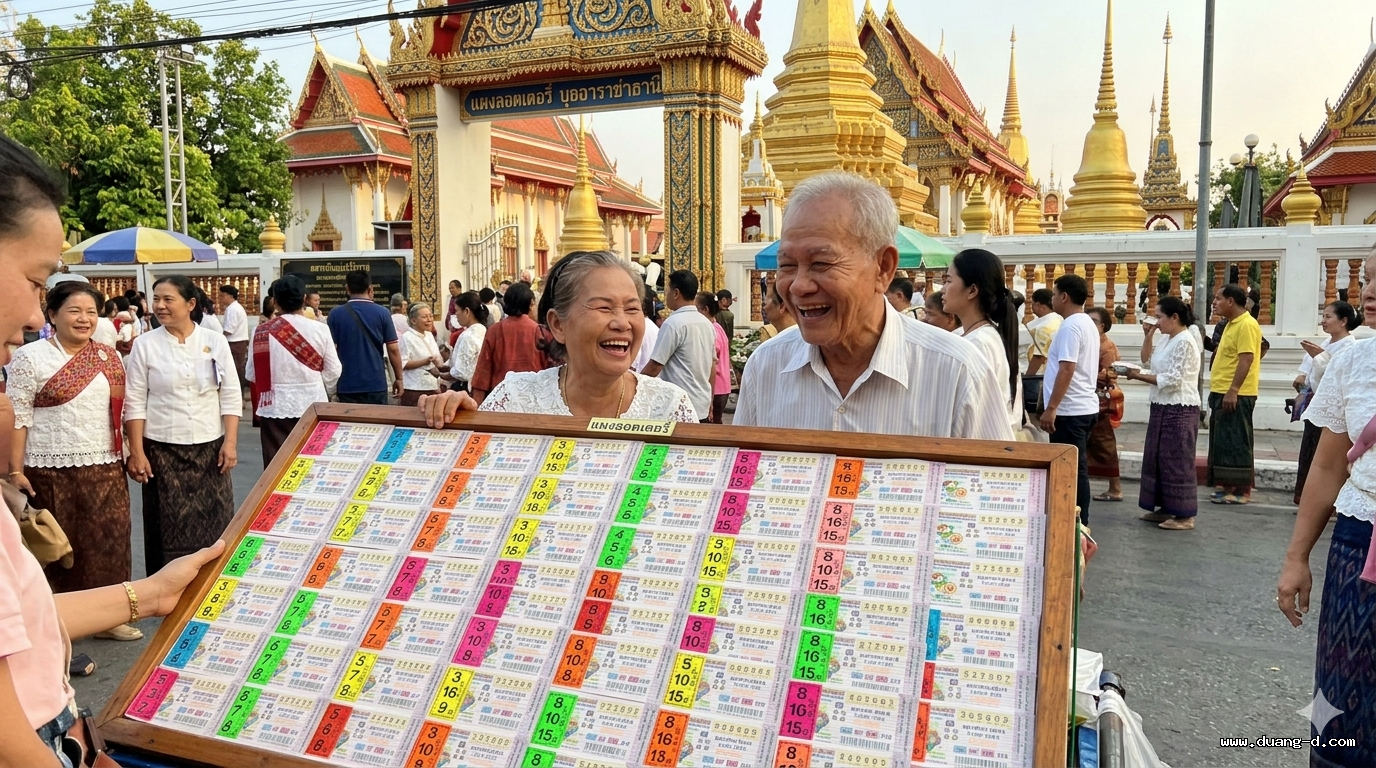 ภาพบรรยากาศหวยไทยวันที่ 1 กรกฎาคม 2569 ที่ผู้คนกำลังเสี่ยงโชค